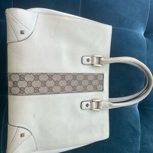 Gucci Cream and Brown Tote Bag